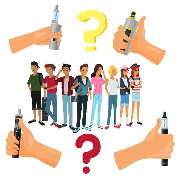 Graphics Showing People Sharing Vapes